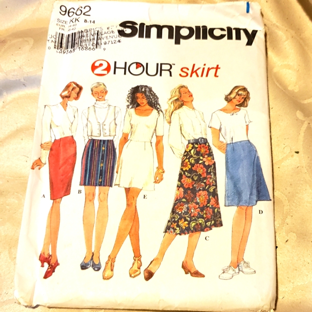 Simplicity 9662 size kk  8-14 vintage 8 piece pattern